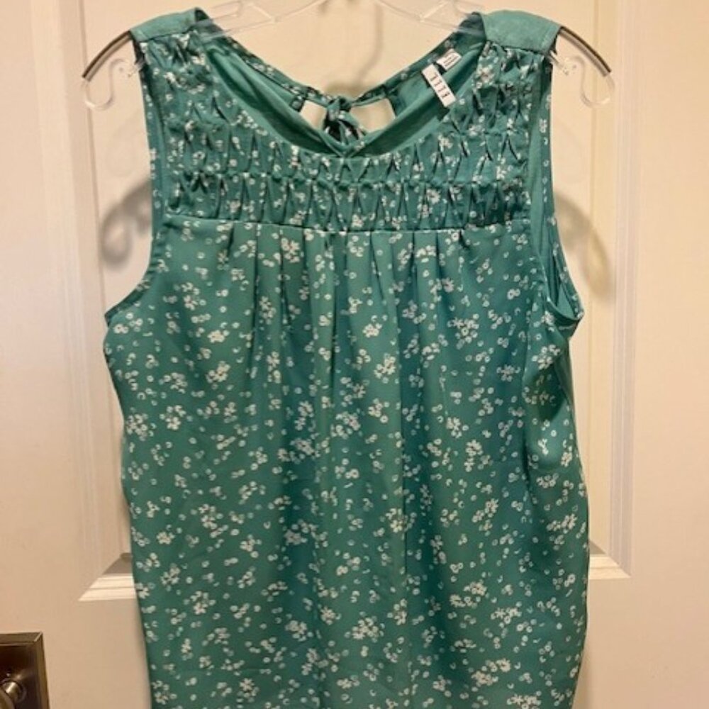 ELLE floral turquoise blouse - Picture 1 of 3